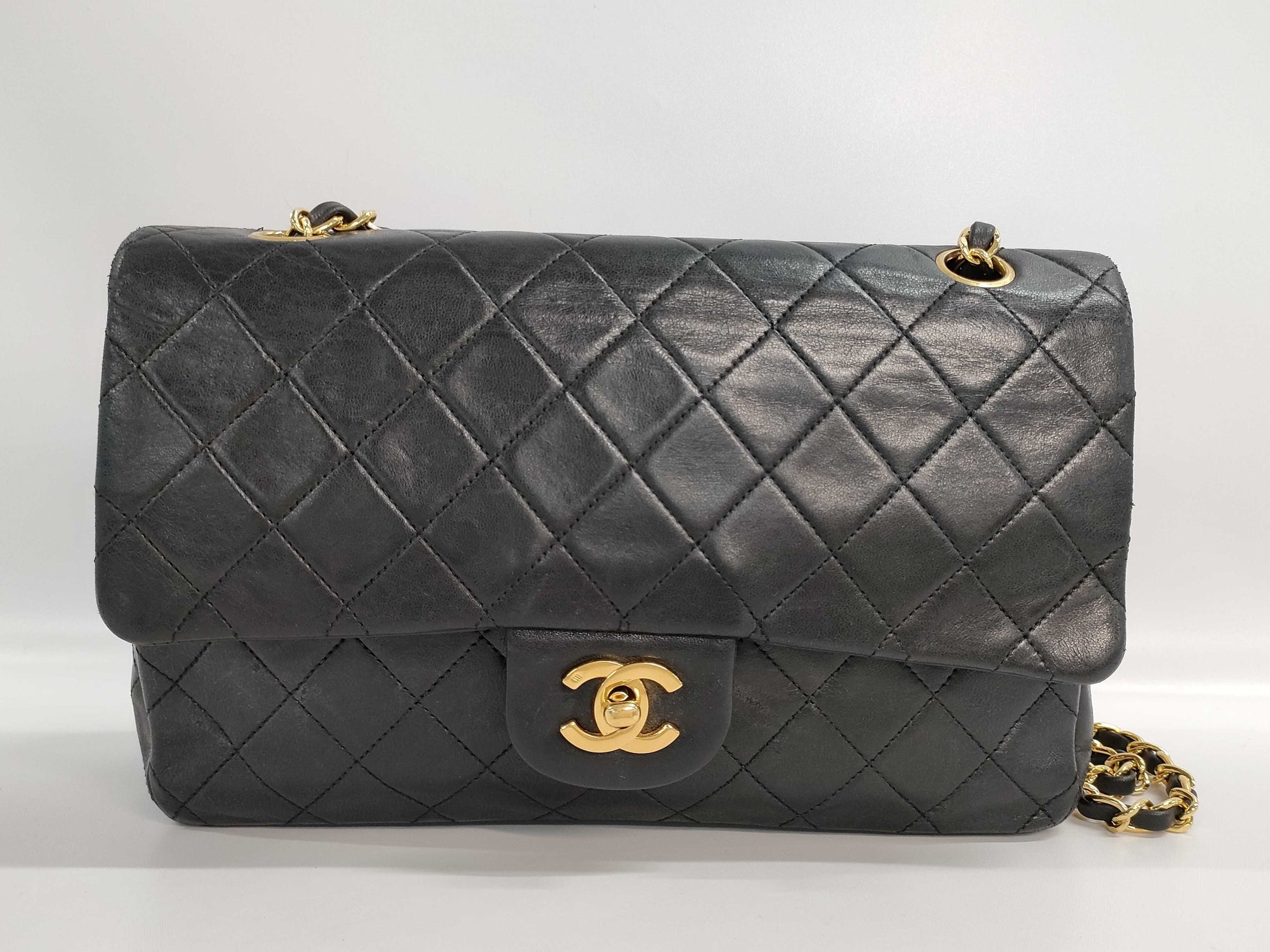 CHANEL Double Flap Matelasse Chain Shoulder Bag