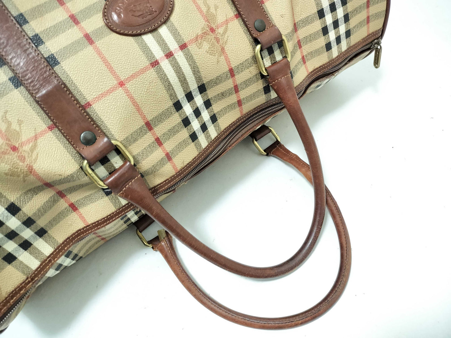 Burberrys Nova Check Boston Bag