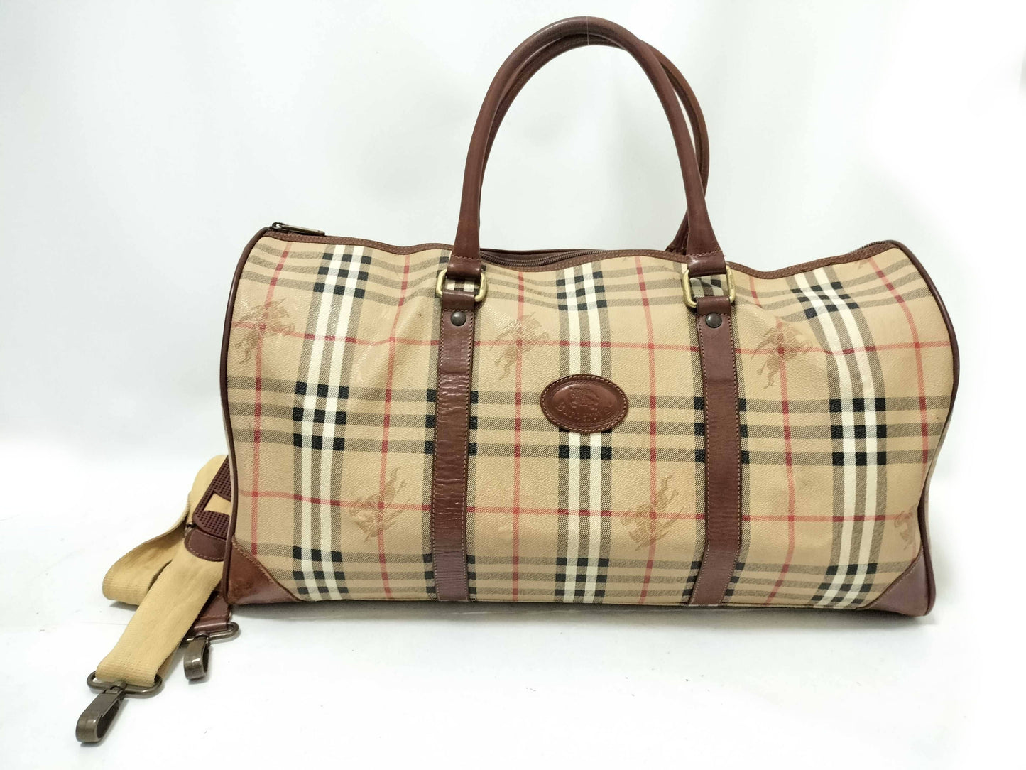 Burberrys Nova Check Boston Bag