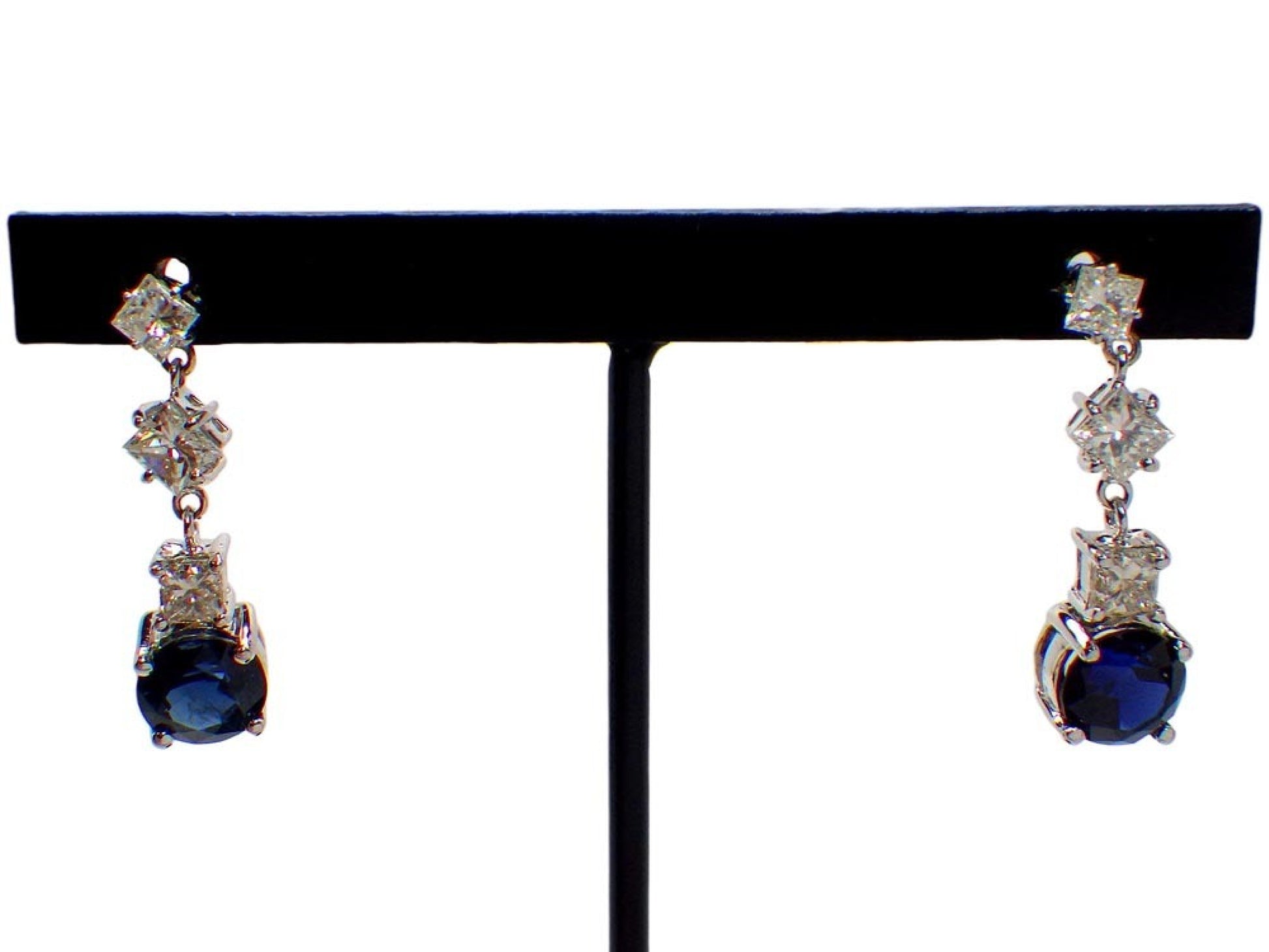 S0.99ct D0.53ct / S1.16ct D0.53ct K18WG 2.9g Earrings 