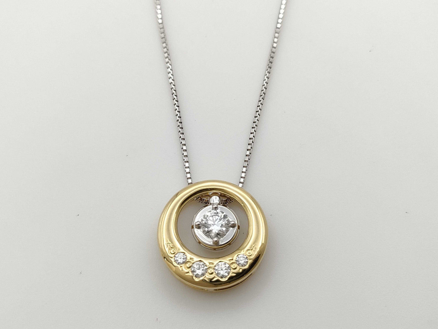 TASAKI D0.18/0.09ct 750/K18WG 5.0g Necklace 