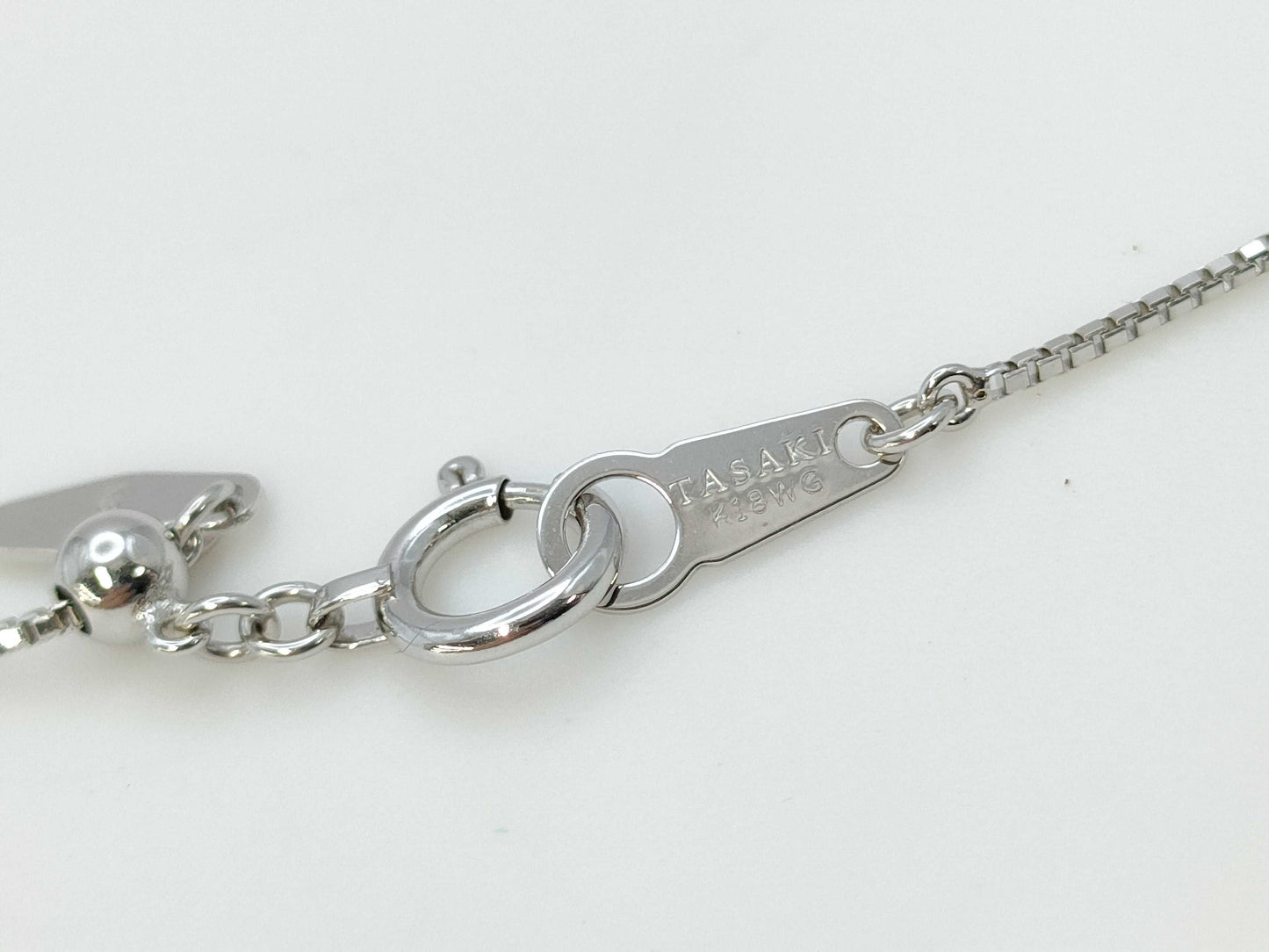 TASAKI D0.18/0.09ct 750/K18WG 5.0g Necklace 