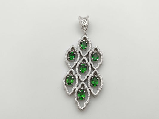 Tourmaline 1.32ct D0.02ct K18WG 10.0g Pendant Top 