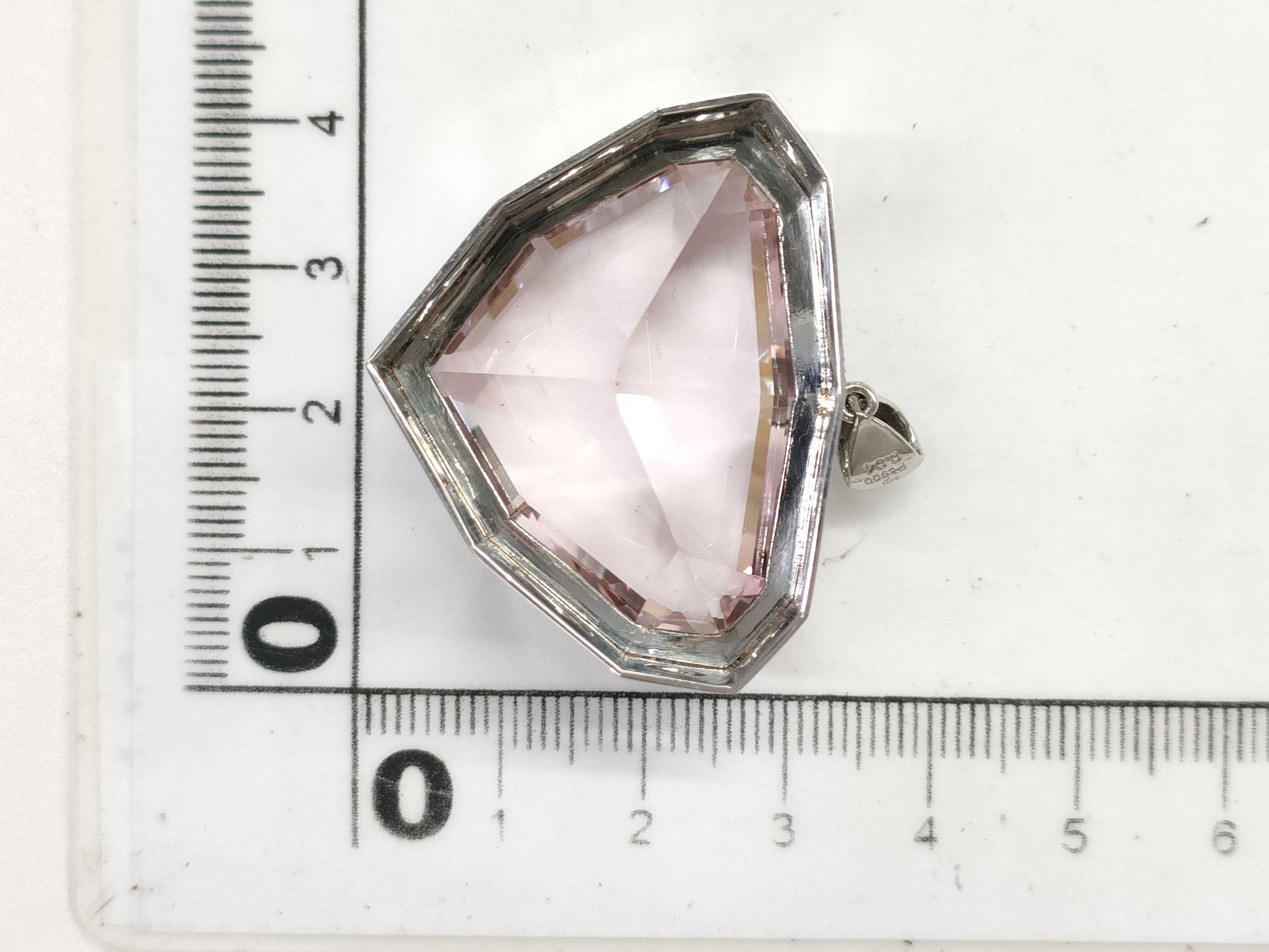 TASAKI Morganite 71.65ct D0.04ct PT900 31.1g Pendant Top 