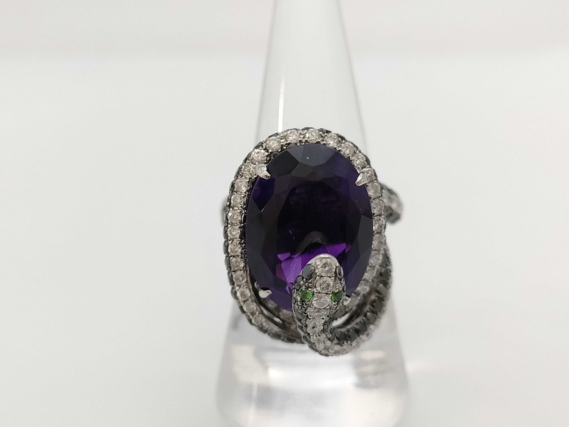 AM11.981ct, Colored Stone 0.02ct, D3.65ct, K18WG 12.7g Ring 