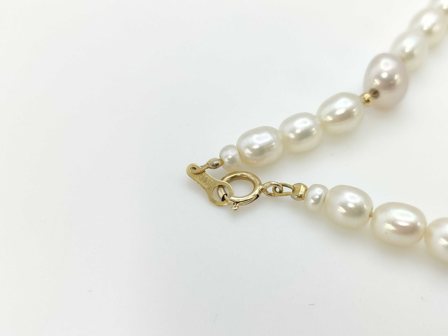 Semi-Round Pearl Diameter: Approx. 3.3-8.0mm, 18K Gold, 7.0g, Bracelet/Bangle 