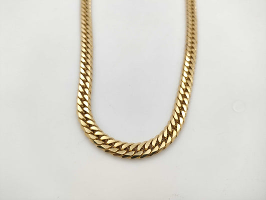 6-sided double 18K gold 100.1g necklace 