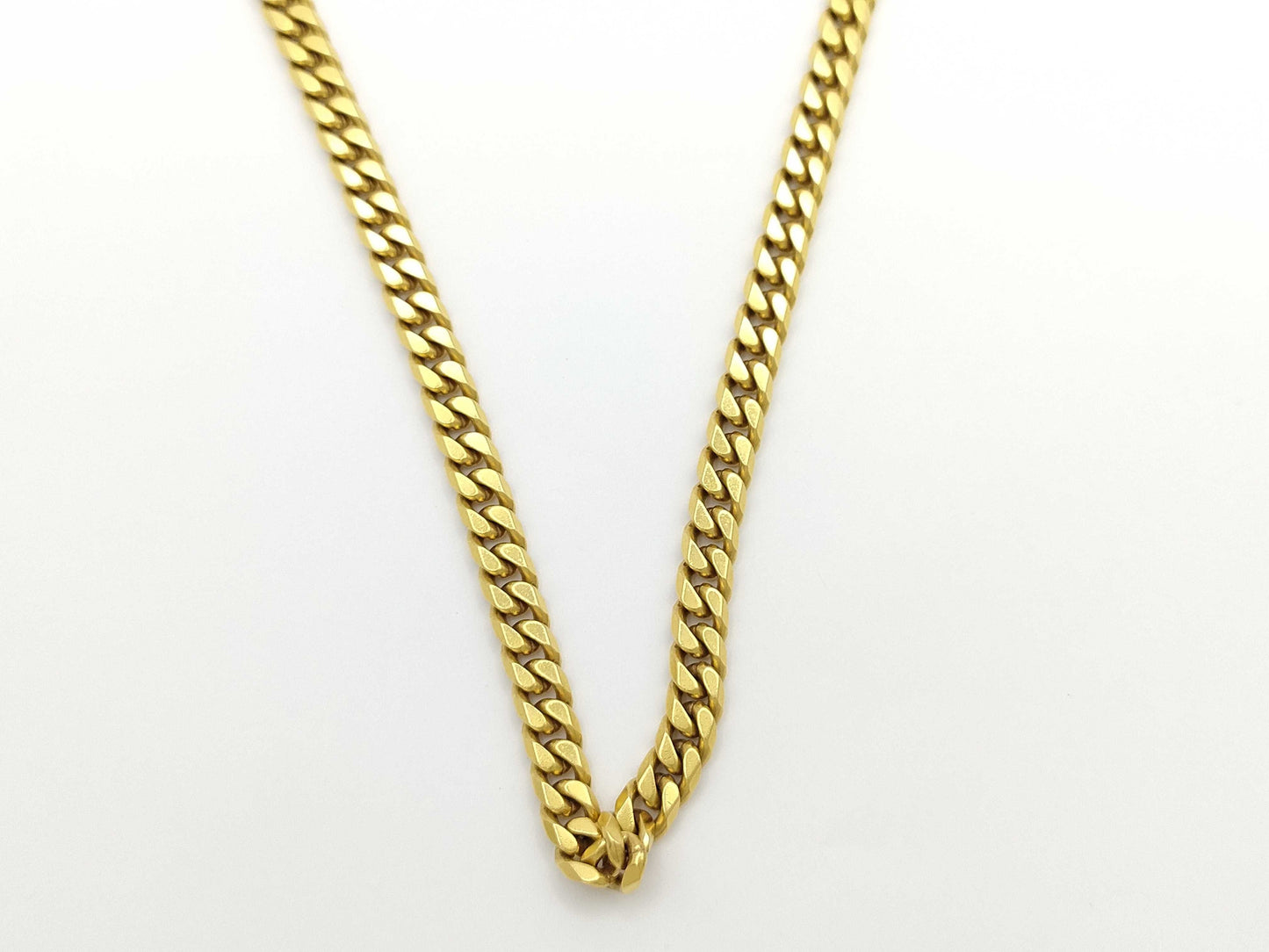 2-sided single 18K gold 40.2g / 8-sided single 18K gold 100.5g necklace 