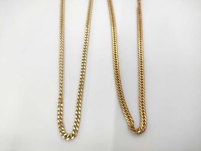 2-sided single 18K gold 20.1g / 6-sided double 18K gold 20.1g necklace 