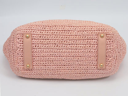 CHANEL Raffia Chain Tote 10 Series Shoulder Bag