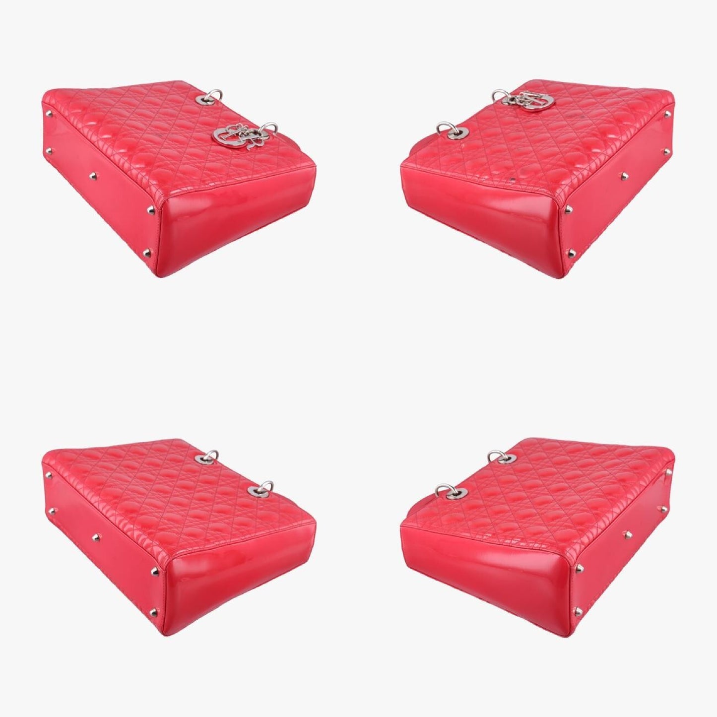 Dior Lady Dior Red Patent 15-BO-0193 Shoulder Bag