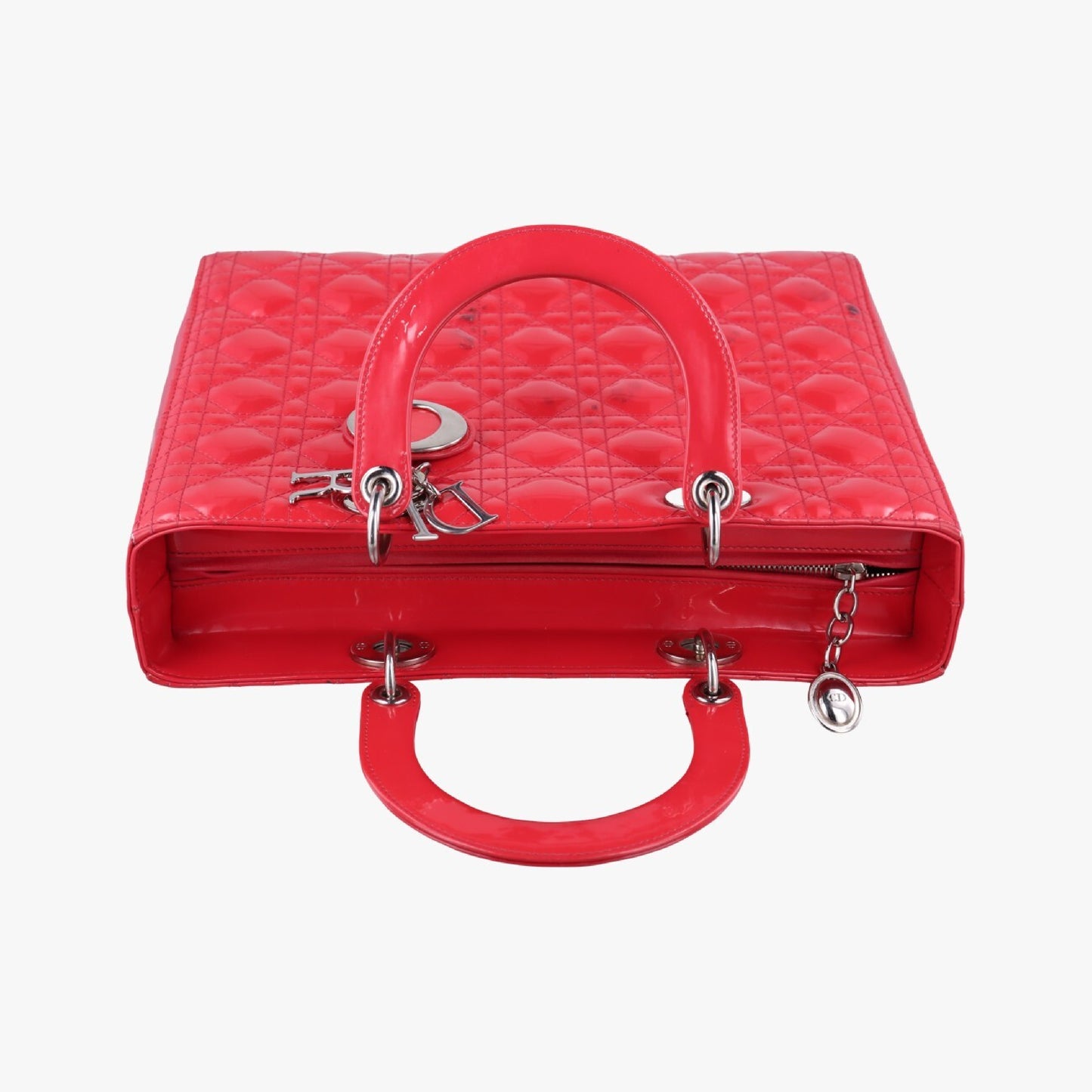 Dior Lady Dior Red Patent 15-BO-0193 Shoulder Bag