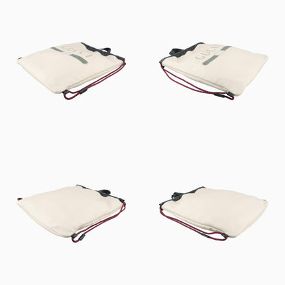 GUCCI Gucci Print Drawstring White Leather Backpack 516639 B023688405