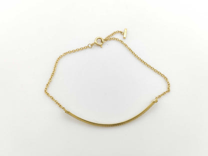Tiffany & Co. T Smile Diamond Bracelet/Bangle in Yellow Gold and AU750, 2.6g 