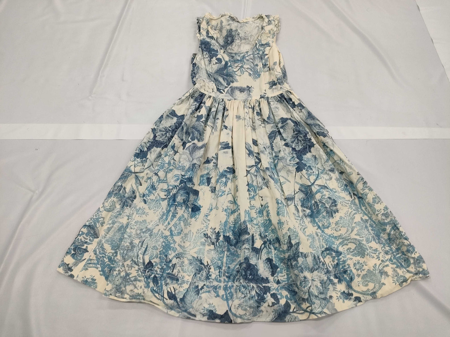 Miu Miu MIUMIU Dress, Gathered Pleated Floral Print, Size 38