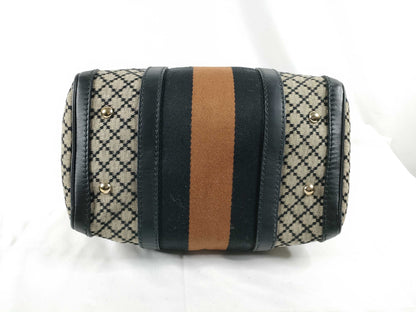 GUCCI GUCCI Sherry Line Beige x Black x Brown Fabric x Leather 269876 A010560811 Boston Bag Second Bag