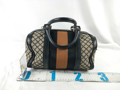 GUCCI GUCCI Sherry Line Beige x Black x Brown Fabric x Leather 269876 A010560811 Boston Bag Second Bag