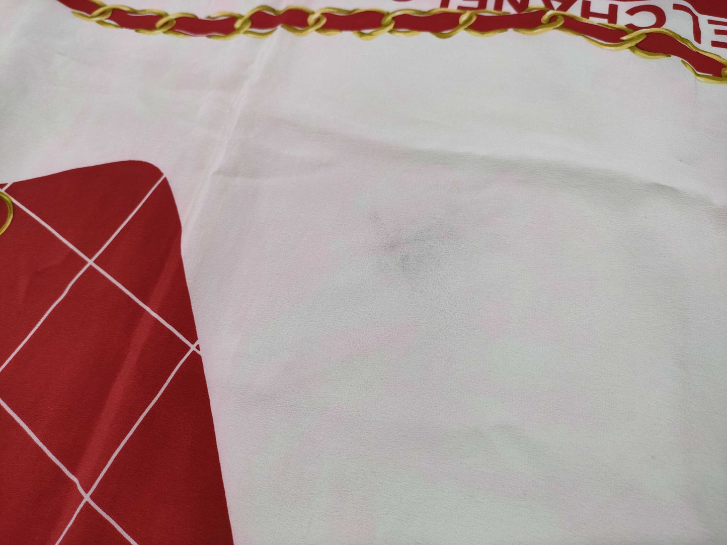 CHANEL CHANEL Bag Motif Silk Scarf Red Other Accessories Scarves