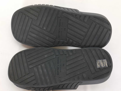 BOTTEGA VENETA Black Rubber Sandals