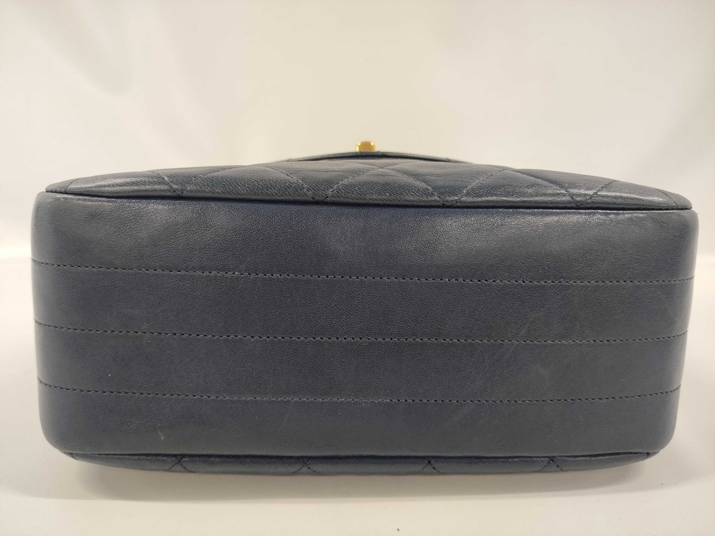 CHANEL Matelasse Lambskin Chain Shoulder Bag, Navy