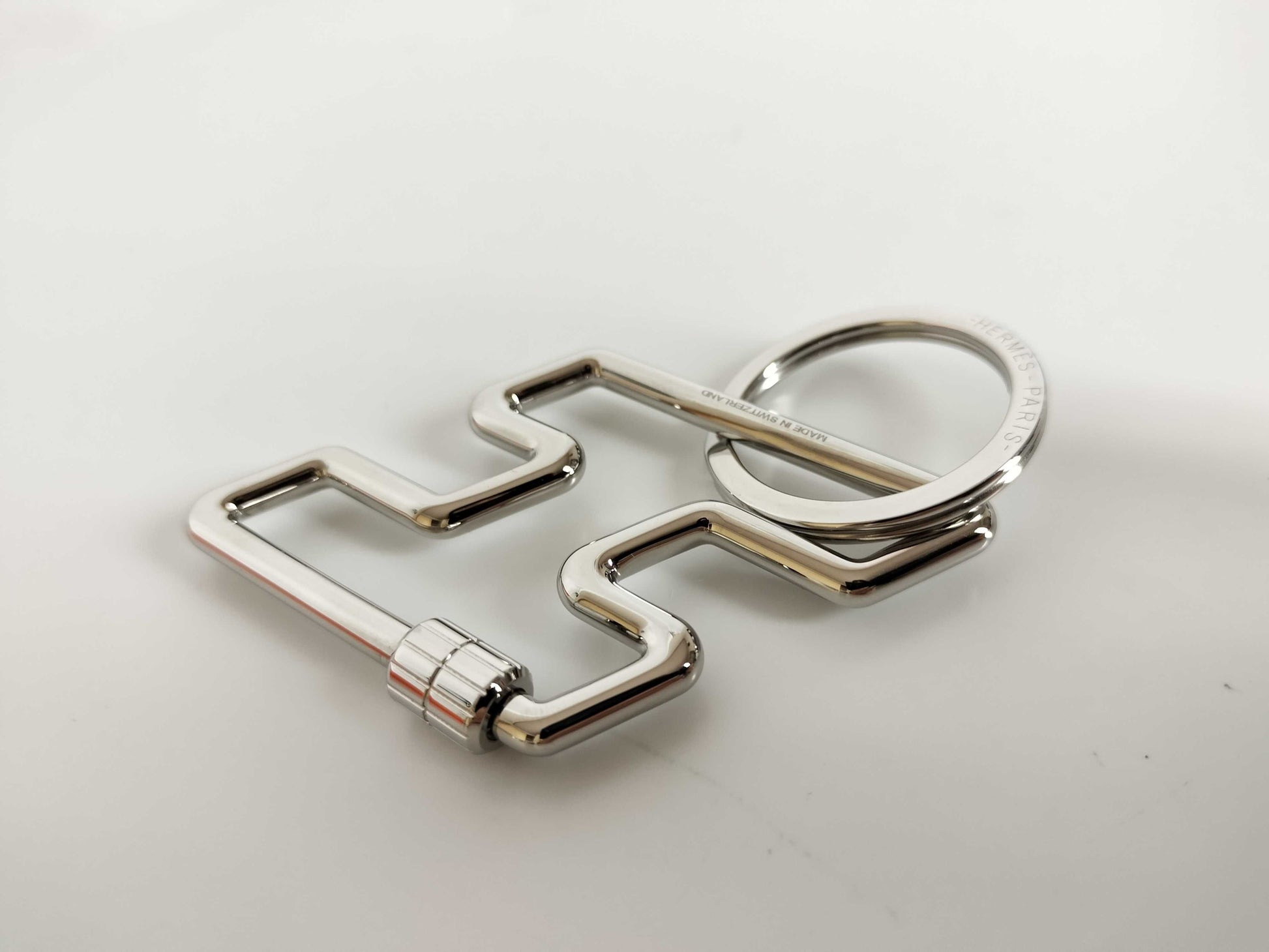 HERMES Keychain H To Speed ​​Silver Hardware HERMES Keyring Key Case Keychain