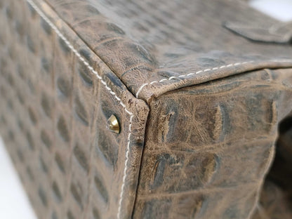 FENDI Crocodile Handbag 2WAY Shoulder Bag