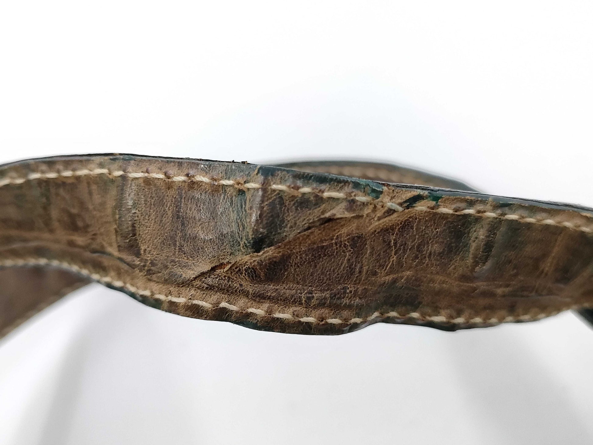 FENDI Crocodile Handbag 2WAY Shoulder Bag