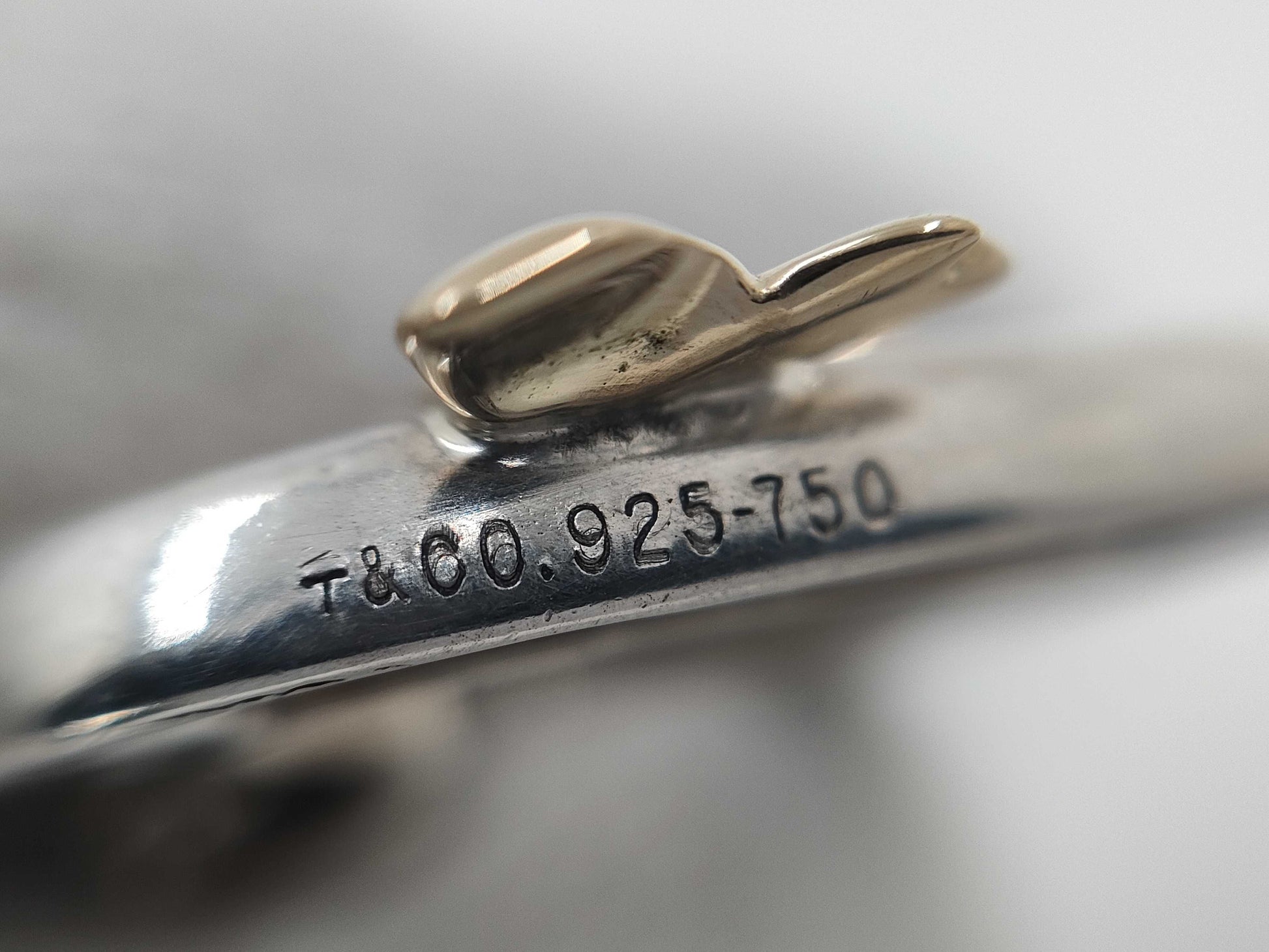 Ribbon Heart Necklace SV925 / AU750 Pendant