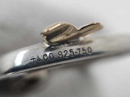 Ribbon Heart Necklace SV925 / AU750 Pendant