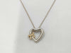 Ribbon Heart Necklace SV925 / AU750 Pendant