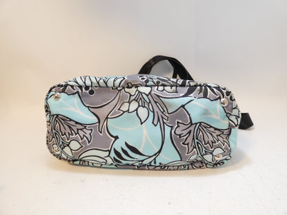 PRADA 2-way Triangle Plate Nylon Floral Print Hand Shoulder Tote Bag