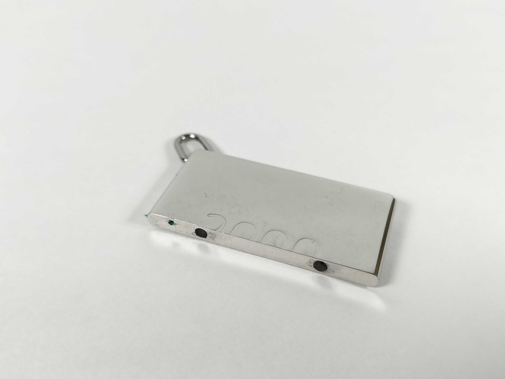 HERMES Hermès Symbol Choker Necklace with Pair Plates, 2000, Metal, Silver Color, Top Only, Pendant Top