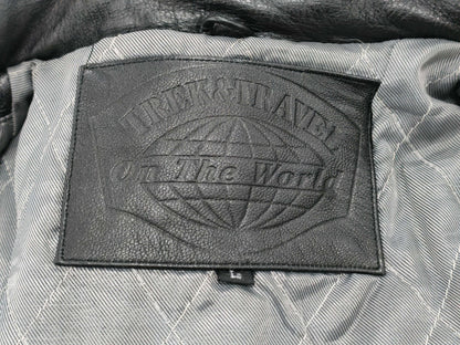 on the world cowhide coat, size L, long coat