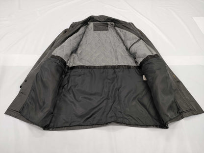 on the world cowhide coat, size L, long coat