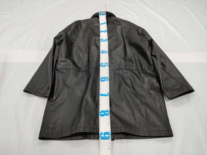 on the world cowhide coat, size L, long coat