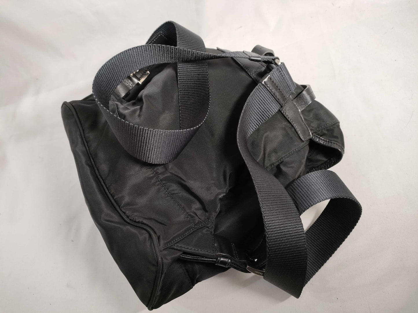 PRADA Nylon PRADA Prada Leather Triangle Logo Backpack BZ0003 Nylon Black Backpack