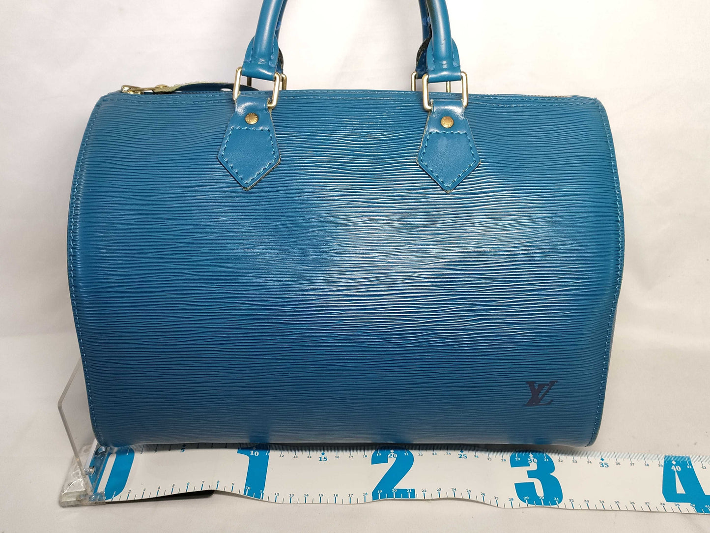 LOUIS VUITTON Epi Speedy 35 M42995 Boston Bag, Blue Handbag