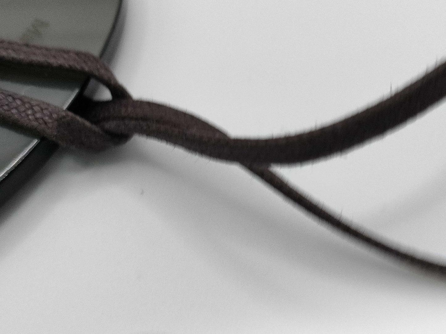 HERMES Lift GM Buffalo Horn Necklace in Black/Gray