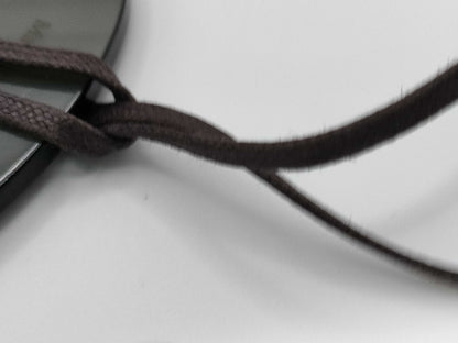 HERMES Lift GM Buffalo Horn Necklace in Black/Gray