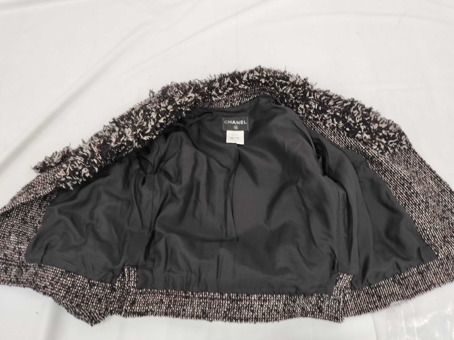 CHANEL CHANEL P44 Tweed Motorcycle Jacket Coco Mark P Coat 42 Jacket