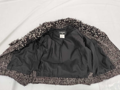 CHANEL CHANEL P44 Tweed Motorcycle Jacket Coco Mark P Coat 42 Jacket