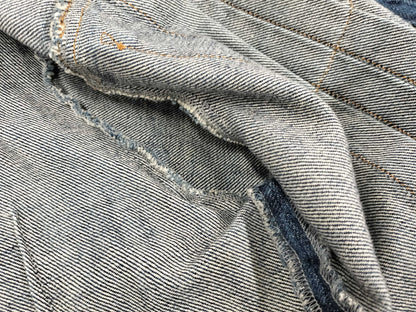 CHANEL P53 Set, Denim Jacket and Skirt, All-Over Print, Coco Mark, Camellia, Size 38, Other Apparel