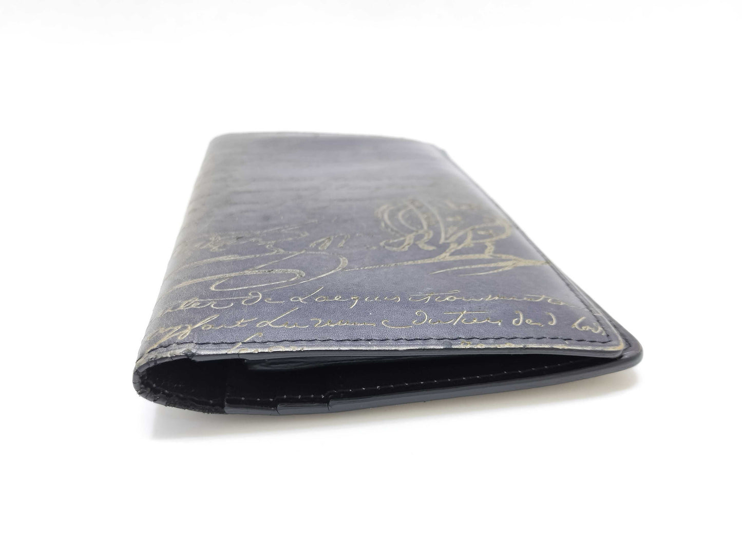 Berluti Berluti Calligraphy Long Wallet Black Wallet