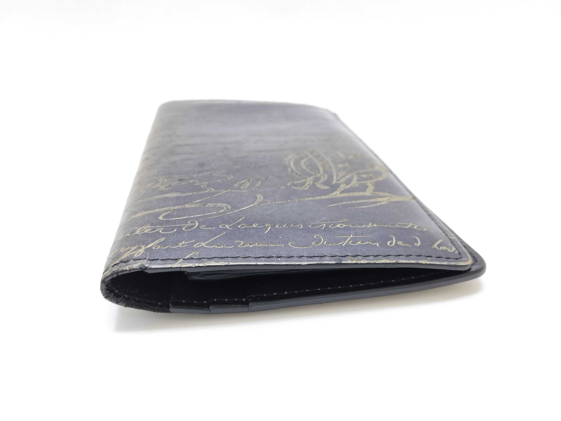 Berluti Berluti Calligraphy Long Wallet Black Wallet