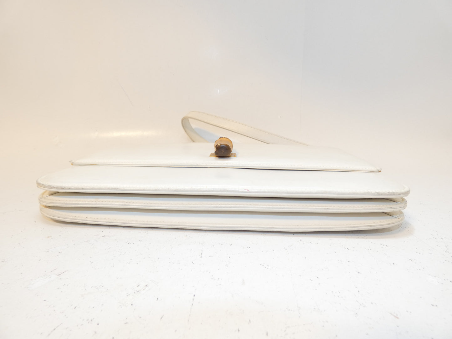 GUCCI Bamboo Turnlock Leather Shoulder Bag