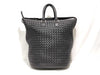 BOTTEGA VENETA Intrecciato Leather 2-Way Black Boston Bag