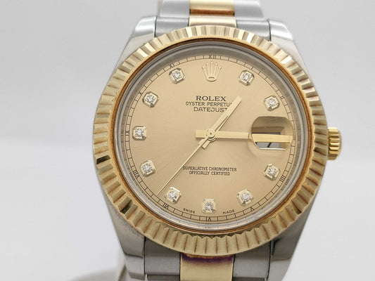 ROLEX Datejust 116333G V928387 Champagne Dial Men's Watch