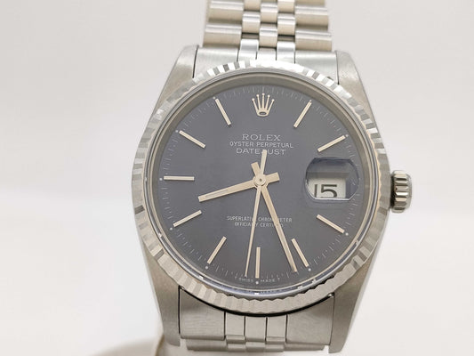 ROLEX Datejust 16234 E122425 Blue Dial Boys' Watch