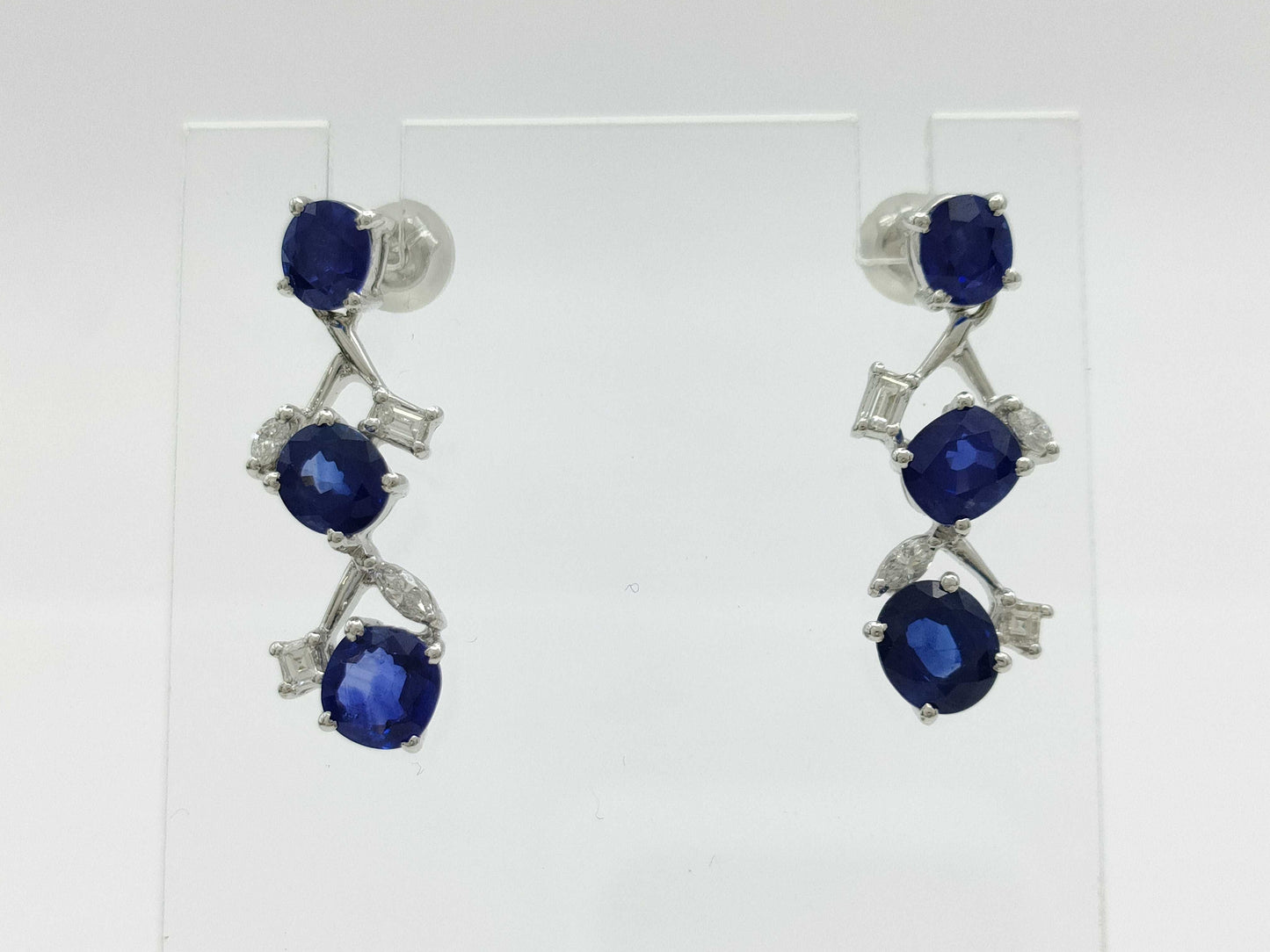 S4.94ct D0.36ct K18 4.9g Earrings 