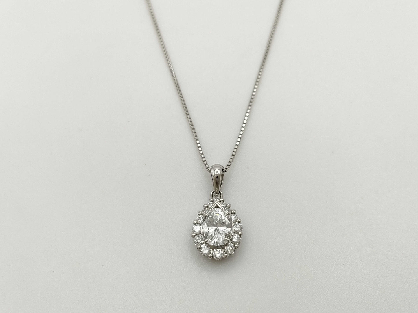 D1.015ct FD0.39ct Pt900/850 5.4g Necklace 